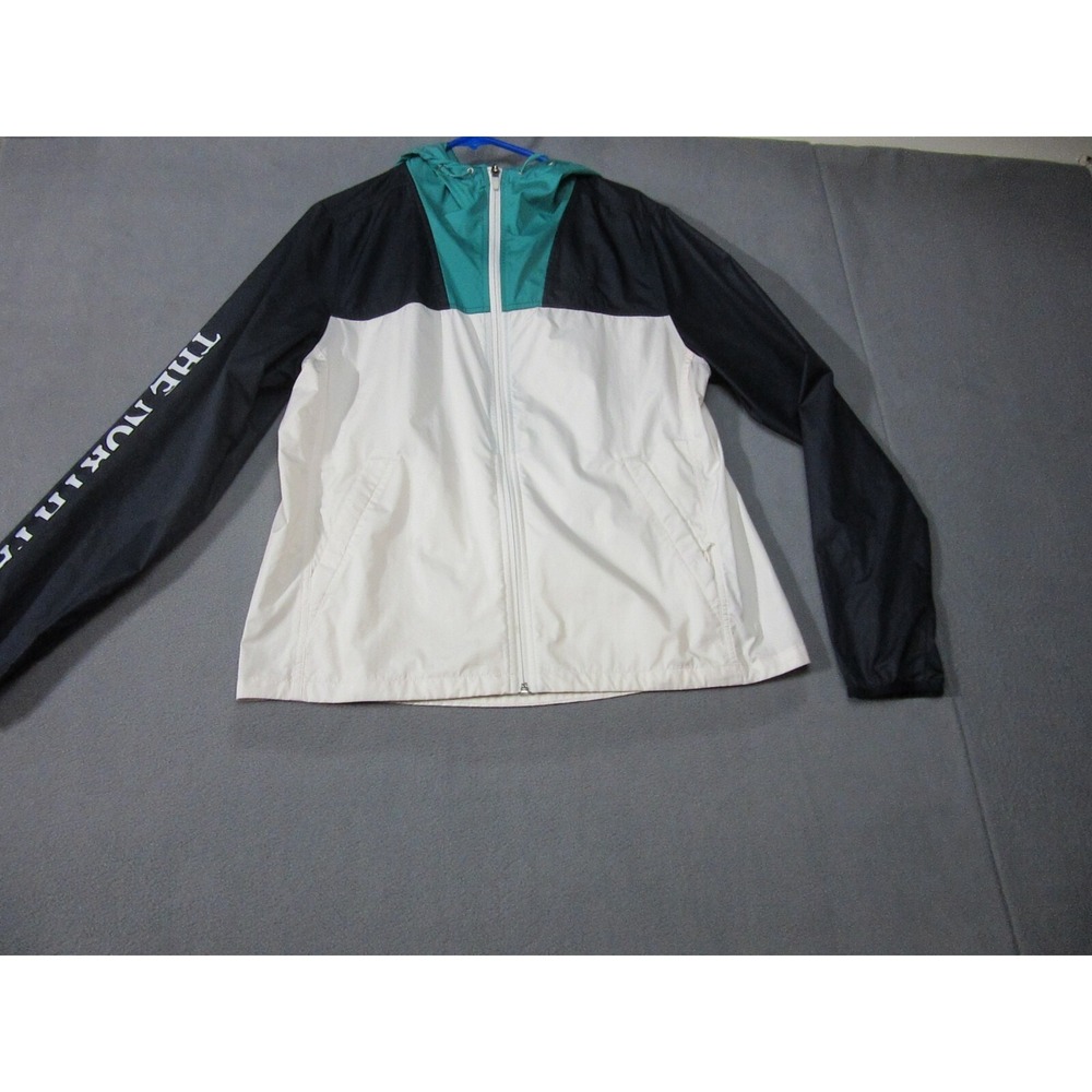 The North Face Jacket Womens Large White Blue Excellent Windbreaker NF0A7UKQ